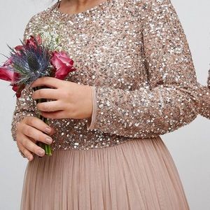 ASOS Plus Size Sequin and Tulle Dress